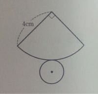図の円錐の展開図で おうぎ形と半径は4cm 中心角は90 である こ Yahoo 知恵袋