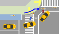 イラストのような自転車横断帯がある場合 歩道を通行する自転車も車道を通行する自 Yahoo 知恵袋