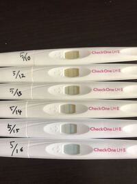 排卵検査薬チェックワンで やっている経過です 一応ルナルナでの排卵予定日は Yahoo 知恵袋