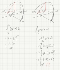 切頭円柱の体積を定積分で求める定番の問題ですが 画像右のように8で断面積を表し Yahoo 知恵袋