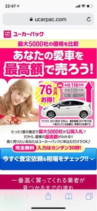 ユーカーパックという車買取業者についてこんにちは タレントのローラがcm Yahoo 知恵袋