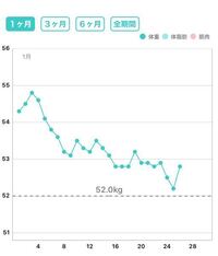 私のダイエット中の体重変化のグラフです 身長は163cmですこの Yahoo 知恵袋