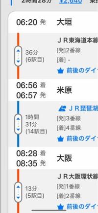 米原駅乗り換えまで1分しか時間ないんですけど、間に合いますか？ 