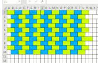 エクセルでひとつの列幅 セルの半分サイズを先頭のセル位置から一行おきにずらして Yahoo 知恵袋