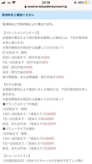 ディズニーのホテル休園によりキャンセルするのですが この画面出てもキ Yahoo 知恵袋