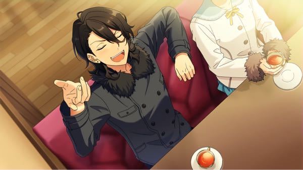 あんスタについて質問です！ - 五奇人でお茶してるスチルなんですが朔
