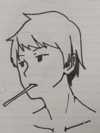 タバコ吸ってるように描きたいんですが煙が描けないので教えてください パタ Yahoo 知恵袋
