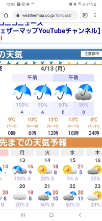 天気です明日雨予報なのに なんで こんなに予想気温の幅があるのですか Yahoo 知恵袋