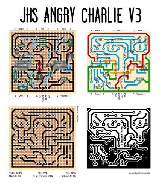 に*ん様 angry charlie v3 自作クローン JHS Angry Charlie v3 クローン 自作エフェクター - www
