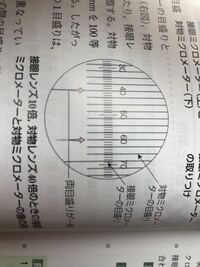 この写真のことで 接眼ミクロメーター1目盛りの長さを求める問題です この Yahoo 知恵袋