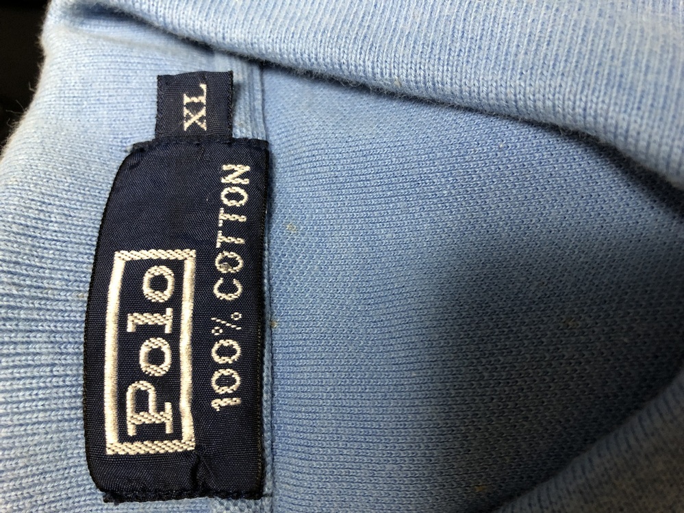 ポロラルフローレンのポロシャツですが、タグがPoloのみの記載は