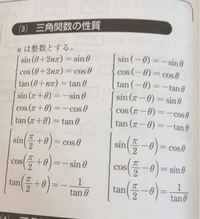 数学iiです この三角関数の性質は覚えるべきでしょうか 覚えなくてい Yahoo 知恵袋