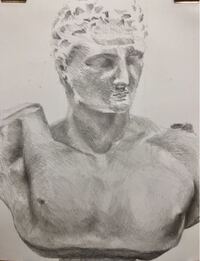 美術 受験 上半身ヘルメス 石膏