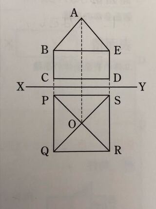 中1数学 空間図形です この投影図の見取り図を書きなさいという問題ですが Yahoo 知恵袋