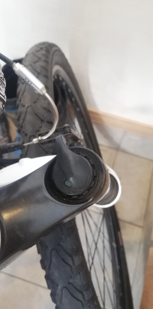 ルイガノの自転車を購入したのですが 画像の前輪にあるレバーみたいのはどこのレバーですか？