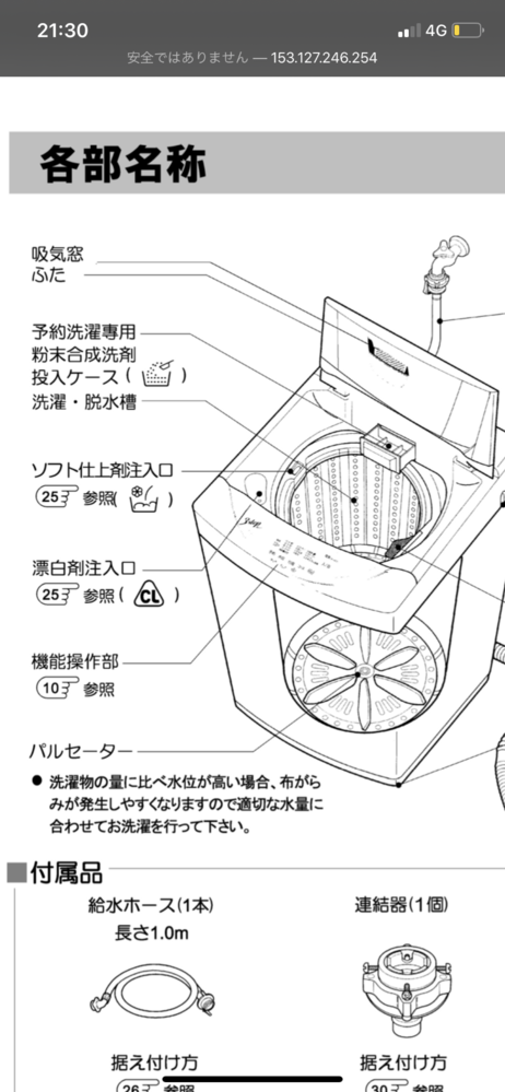 LGの洗濯機使っているんですが（WF-A50SW)柔軟剤の投入口は 