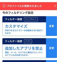 娘がsoftbankの安心フィルターのプロファイルを削除してしまったようで 娘のス Yahoo 知恵袋