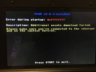 3ds改造ツールpksmについてです エラーoxffffffffと 出てき Yahoo 知恵袋