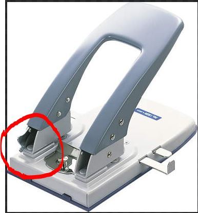 文具 穴あけパンチのストッパーについての質問会社で画像のような感じの Yahoo 知恵袋