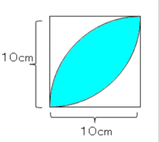 この葉っぱ型 という図形の面積の求め方を教えていただきたいです 友達にも教えて Yahoo 知恵袋