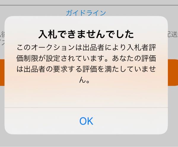 ヤフオクで入札したいのですがほとんどの場合このように出品者から入札