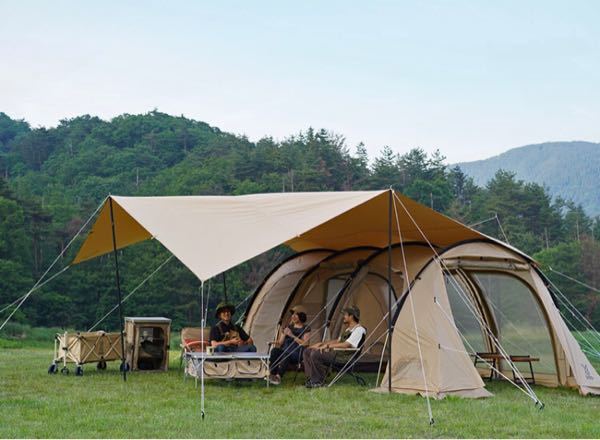 先日念願の、DODカマボコテント3とチーズタープを購入しました