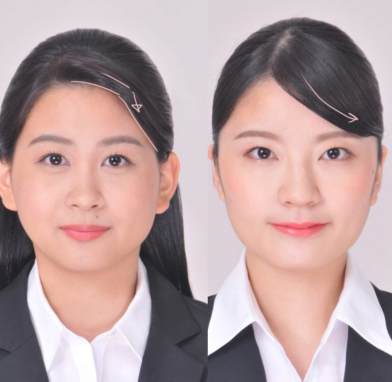 就職の前髪 ピンの留方 右の写真の様に流れる様にしたいのですが 不器用ですぐピ Yahoo 知恵袋