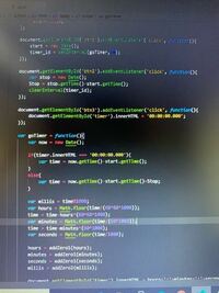プログラミング初心者です Javascriptでストップウォッチを作ろう Yahoo 知恵袋
