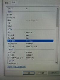 動画ファイルについて 動画ファイルの詳細にある データ速度 Yahoo 知恵袋