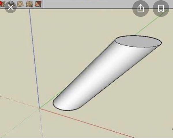 画像のように斜めの円柱にしたいんですが どうやれば上手くできますか Yahoo 知恵袋
