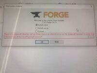 Forgeでインストール しようとしてもこの画像のようにエラーがでてしまいます Yahoo 知恵袋