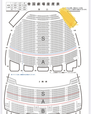 帝国劇場の二階a列56という座席からだと舞台全体を見ることは難しいで Yahoo 知恵袋