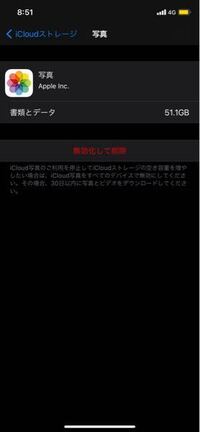 Icloudの無効化して削除を間違えて1度押してしまいました その後もう一度押 Yahoo 知恵袋