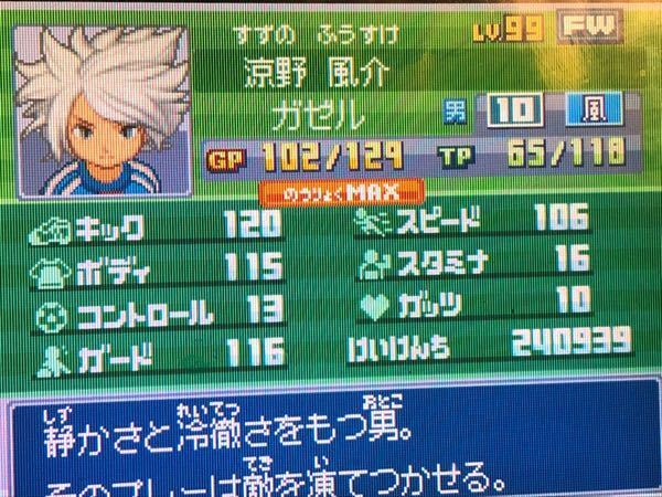 全メンバー極限育成済】イナズマイレブン3 世界への挑戦!!ジ