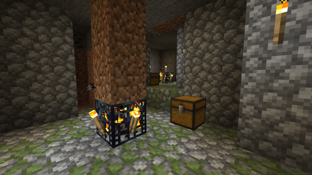 マインクラフトで記載してある画像の様に 低間隔で手前に蜘蛛スポナー Yahoo 知恵袋