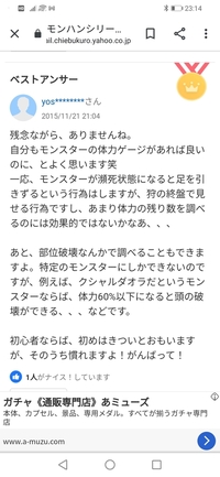 モンハンシリーズでは 敵の体力ゲージみたいなものはないんです Yahoo 知恵袋