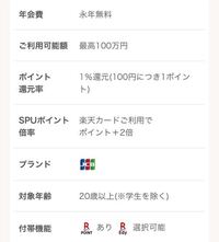 楽天カードは学生でも作れるとよく言われていますが ここには歳以上 Yahoo 知恵袋