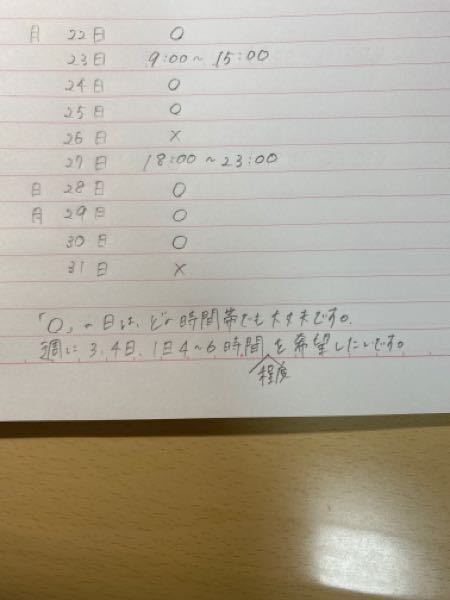 至急お願い致します バイトのシフト希望について 店長さんに3月と4月分の Yahoo 知恵袋