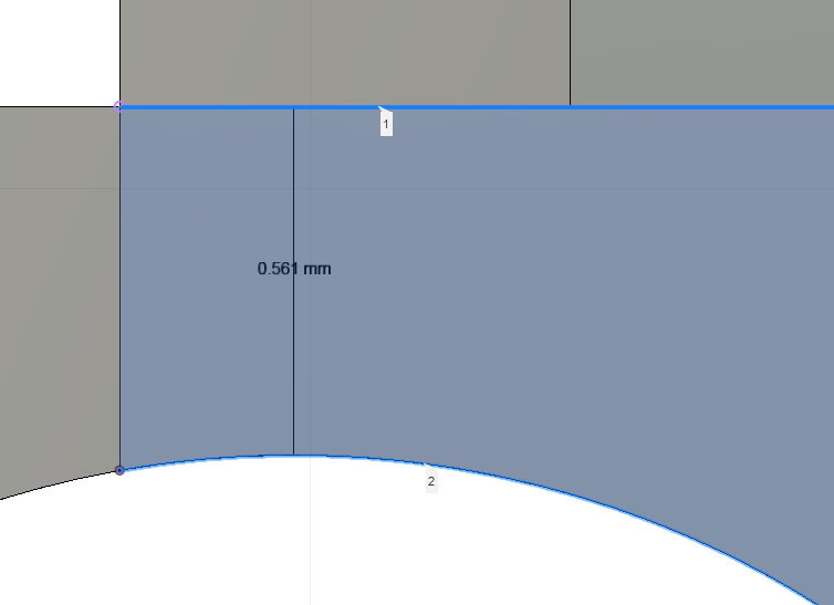 cadの質問です。直線と曲線の最短距離になる所に点を描く方法を教えてください。ちなみに使っているのはfusion360です