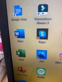 Windows10アイコンの横にバツ印 急にこのようにバツ印がついてしまい Yahoo 知恵袋