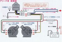 アリーナホーンを独立で取り付けしたいのですが画像の純正ホーン配線に接続と書いて... - Yahoo!知恵袋