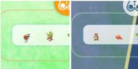 ポケモンgoのニアバイの 赤枠と緑枠の違いはなんですか 開催中のレイドが Yahoo 知恵袋