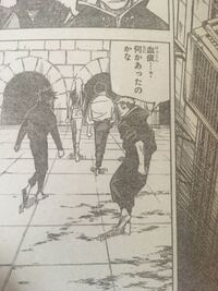 呪術廻戦で144話のこのシーンでの血痕がある場所で甚爾戦があったので Yahoo 知恵袋