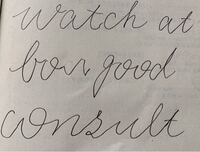筆記体の練習をしています なんて書いてあるか読めますか あと一番下のcoをもっ Yahoo 知恵袋