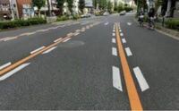 白の点線に両サイドを挟み込むようなオレンジ線の道路は追い越し禁止ですか Yahoo 知恵袋