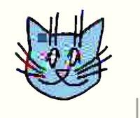 これはlineスタンプにある 画質悪猫 というものです ドット絵になる画質の悪 Yahoo 知恵袋