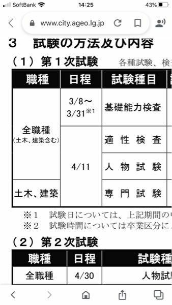 上尾市役所受験案内の質問なんですが これは全職種は 事務職 専門 教えて しごとの先生 Yahoo しごとカタログ