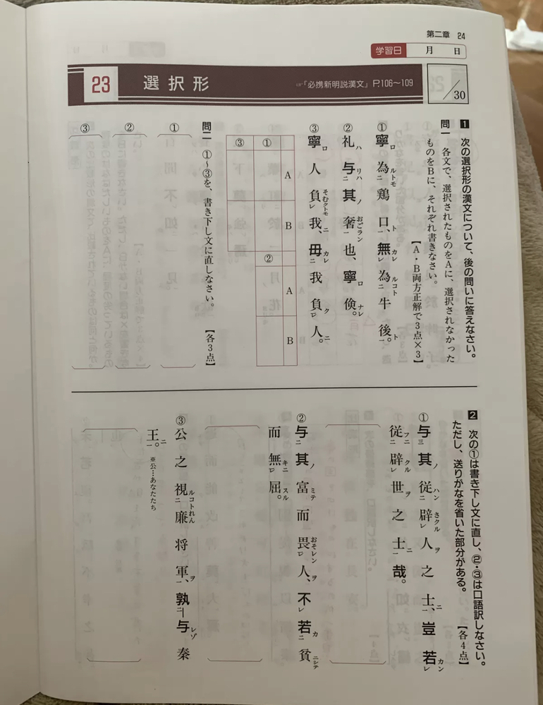 新明説漢文シリーズのノートの問題です 宿題で出たんですが答えをなくし Yahoo 知恵袋