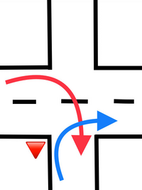 信号の無い交差点です 赤が優先ですか 道幅が狭いので青が出てってくれたほ Yahoo 知恵袋