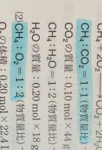 化学の質問です。物質量比とはなんですか？ 